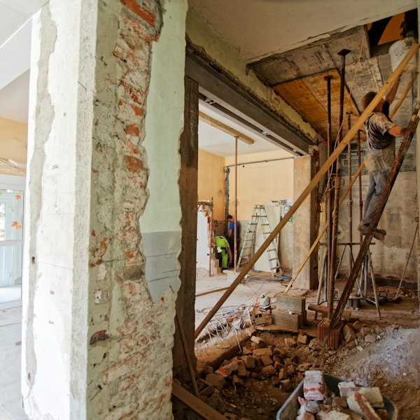 Ready-mix concrete at a construction site